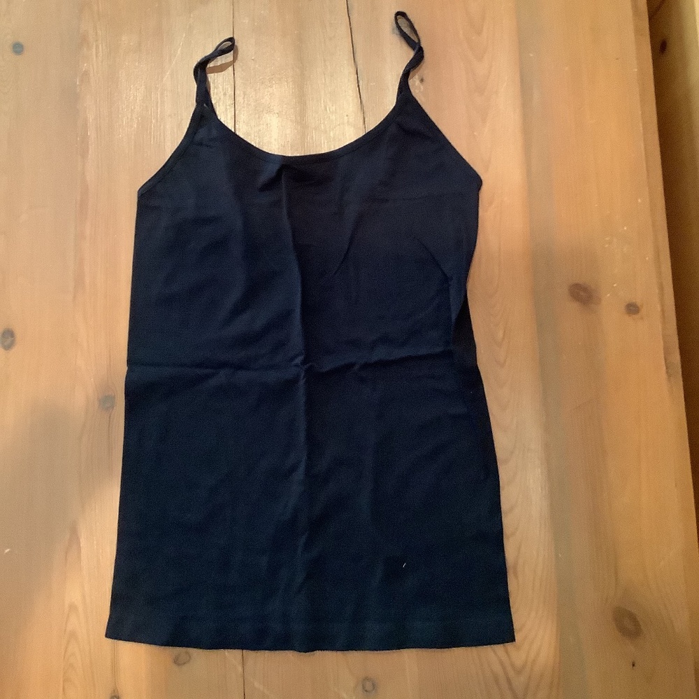 Solid Black Microfiber/Spandex Cami Top. Small - image 2